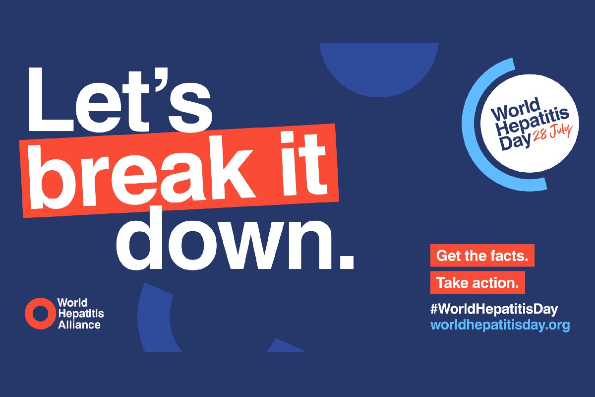Image shows a World Hepatitis Day Banner